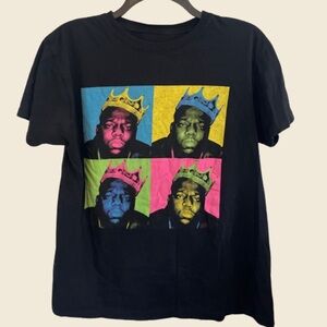 Notorious B.I.G Multi Color Crown Graphic Tee Mens Size M